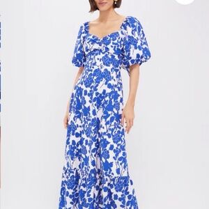NWT Floral Blue Maxi Dress